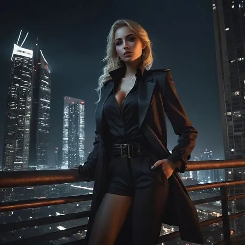 birds of prey-night,femme fatale,gotham,selina,black city,caprica,Conceptual Art,Fantasy,Fantasy 11