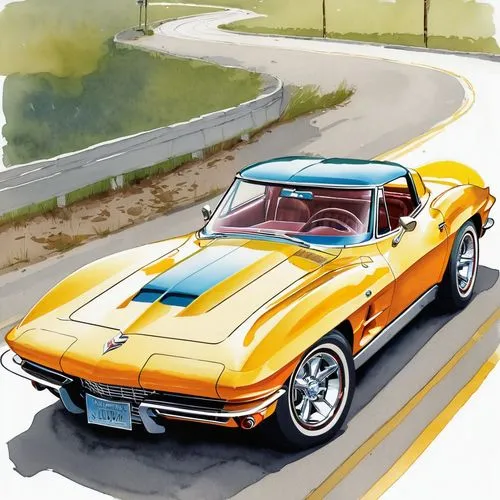 chevrolet corvette,lotus elan,muscle car cartoon,corvette stingray,ferrari daytona,porsche 914,illustration of a car,lotus europa,corvette,iso grifo,triumph gt6,triumph spitfire,ats 2500 gt,american sportscar,chevrolet corvette c6 zr1,lotus elite,triumph tr5,porsche 914-6 gt,chevrolet corvair,ford thunderbird,Illustration,Paper based,Paper Based 07