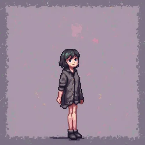 chihiro,marinette,pixel art,omori,pixellated,pixel cells