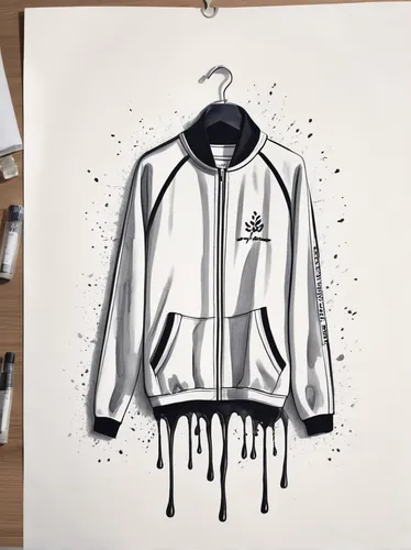 windbreaker,fashion vector,bicycle clothing,vector graphic,sportswear,jacket,outerwear,fashion illustration,drawing mannequin,vector design,graffiti splatter,drips,advertising clothes,handdrawn,cycle polo,north face,adobe illustrator,vector illustration,product photos,futura,Illustration,Black and White,Black and White 34