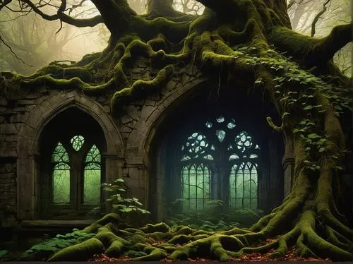 haunted cathedral,forest chapel,gothic architecture,witch's house,witch house,gothic style,gothic,holy forest,gothic church,dark gothic mood,haunted forest,enchanted forest,blood church,the roots of trees,fairytale forest,old graveyard,resting place,sunken church,elven forest,ghost castle,Photography,Documentary Photography,Documentary Photography 29