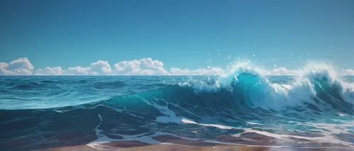 Create a breathtaking ocean scene with Octane Render.,ocean background,ocean waves,crashing waves,sea water splash,ocean,tidal wave,water waves,waves,japanese waves,sea,lego background,wave,3d backgro