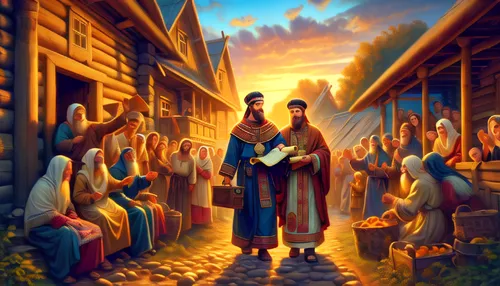 church painting,pilgrims,twelve apostle,contemporary witnesses,khokhloma painting,game illustration,biblical narrative characters,nativity village,nativity of christ,sermon,saint mark,nativity of jesus,torah,genesis land in jerusalem,pentecost,nativity,new testament,world digital painting,mitzvah,way of the cross