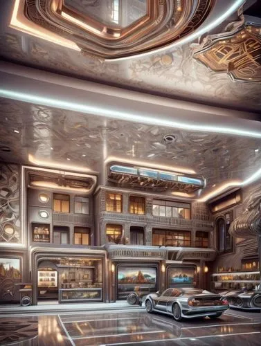 ufo interior,futuristic architecture,sky space concept,largest hotel in dubai,futuristic art museum,underground garage,futuristic landscape,futuristic,retro diner,spaceship space,lobby,sci fi surgery room,art deco,drive in restaurant,hotel lobby,interiors,concept art,futuristic car,development concept,3d rendering