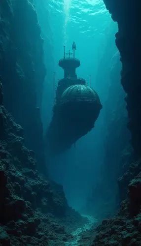 bathyscaphe,sunken boat,the bottom of the sea,sunken church,bottom of the sea,deep ocean,undersea,submarino,subsea,sea trenches,sunken ship,deep sea,deep sea diving,submersible,under the water,diving bell,scuba,barotrauma,scuba diving,subterranea