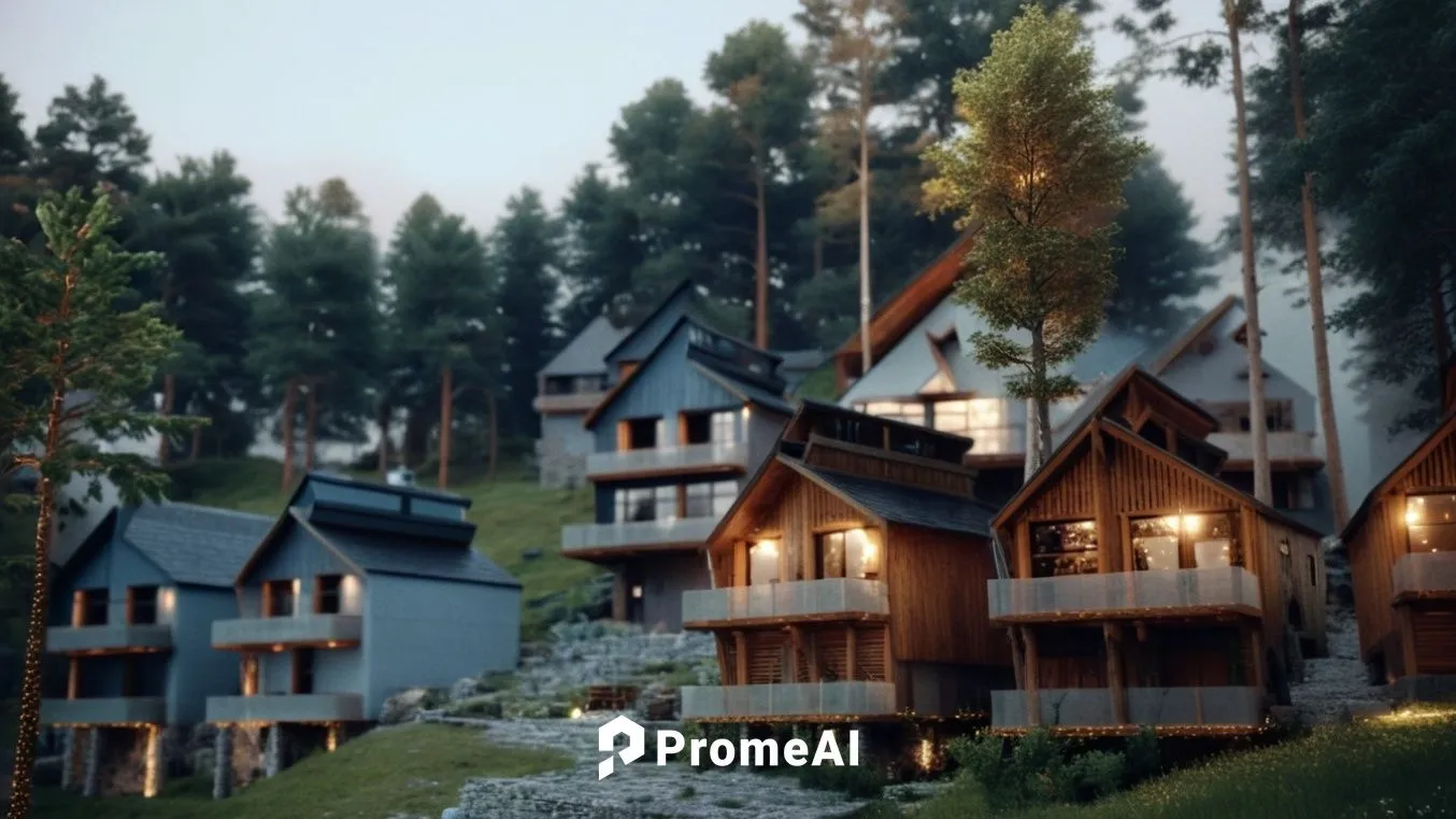 alpine village,wooden houses,mountain huts,cabins,mountain settlement,treehouses,house in mountains,aurora village,house in the mountains,boardinghouses,render,mountain village,streamwood,lodges,the c