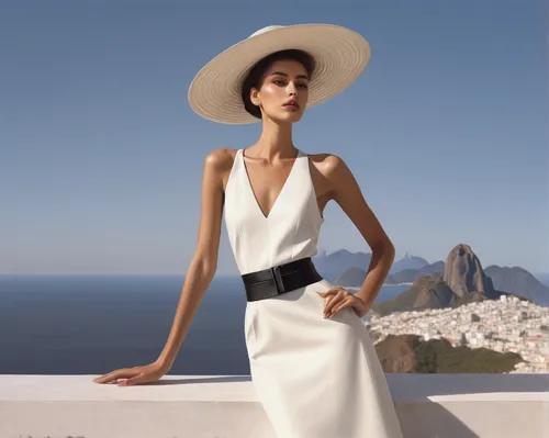 panama hat,capri,ordinary sun hat,sun hat,mock sun hat,high sun hat,audrey hepburn,womans seaside hat,portofino,sheath dress,parasol,the hat of the woman,the hat-female,folegandros,yellow sun hat,conical hat,vogue,cloche hat,elegant,evening dress,Art,Artistic Painting,Artistic Painting 48