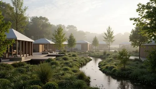 3d rendering,render,floating huts,landscape design sydney,ecovillages,ecovillage,sketchup,landscape designers sydney,boathouses,tuddenham,summer cottage,inverted cottage,lodges,summer house,cube stilt houses,treehouses,renderings,cabins,revit,renders