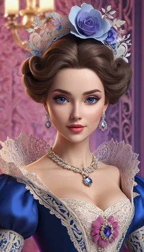 noblewoman,princess sofia,princess anna,principessa,duchesse,emperatriz,Unique,3D,3D Character