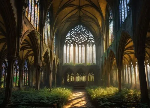 cathedral,cathedrals,sanctuary,gothic church,haunted cathedral,church painting,the cathedral,evensong,magisterium,duomo,hammerbeam,hall of the fallen,world digital painting,nidaros cathedral,sanctum,neogothic,notredame,light rays,notre dame,ecclesiatical,Conceptual Art,Fantasy,Fantasy 18