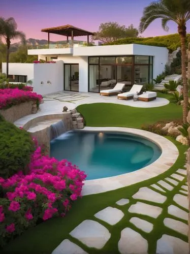 landscaped,bougainvilleans,palmilla,bougainvilleas,tropical house,holiday villa,landscape designers sydney,beautiful home,dreamhouse,landscaping,landscape design sydney,pool house,bougainvillea,luxury property,luxury home,artificial grass,xeriscaping,home landscape,roof landscape,golf lawn,Conceptual Art,Oil color,Oil Color 16