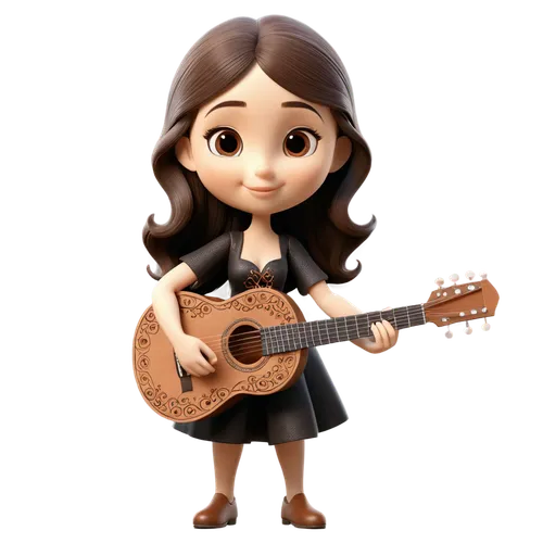 melody,classical guitar,takamine,folksinger,idina,cute cartoon image,agnes,guitare,flamenca,guitarist,guitar player,cute cartoon character,musician,playing the guitar,flamenco,guitarra,strumming,chansonnier,lutenist,ukulele,Unique,3D,3D Character