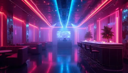 nightclub,neon coffee,neon cocktails,neon drinks,neon tea,neon light,vapor,retro diner,neon lights,80's design,3d render,riviera,clubcorp,cyberscene,neon,ufo interior,cinema strip,neon ghosts,noncorporate,dancefloor,Photography,General,Realistic