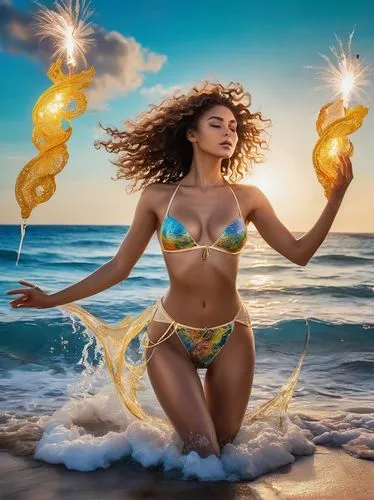 hula,oshun,fire dancer,sun,solar plexus chakra,photoshop manipulation,Art,Classical Oil Painting,Classical Oil Painting 01