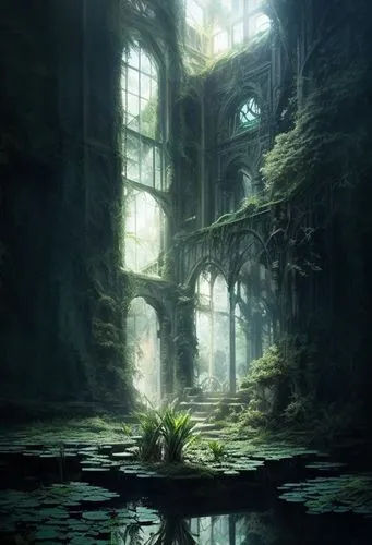 abandoned place,lost place,lostplace,abandoned places,ruin,lost places,hall of the fallen,ruins,house in the forest,abandoned,witch's house,sunken church,fantasy landscape,swamp,undergrowth,dandelion 