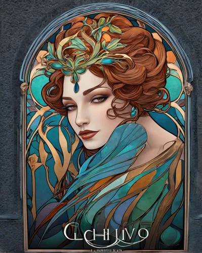 art nouveau frame,art nouveau design,cho,art nouveau,echo,art nouveau frames,custom portrait,chivay,minerva,ghungroo,celtic queen,cepora judith,dichloro,cassiopeia,merida,celestial chrysanthemum,catarina,calypso,chistorra,zodiac sign leo,Illustration,Retro,Retro 08