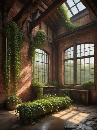 dandelion hall,greenhouse,abandoned place,conservatory,overgrowth,abandoned places,abandoned train station,sunroom,herbology,terrarium,abandoned room,vinery,indoor,abandoned school,ivy frame,lost place,windows wallpaper,schoolroom,lostplace,wooden windows,Illustration,American Style,American Style 12