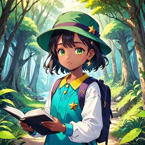 kaban,emara,forest background,himawari,yanmei,chihiro,forest clover,kanata,megumi,yazaki,gazaria,hajime,tianyi,book wallpaper,takagaki,nanako,nobuko,saionji,kandari,kururi,Anime,Anime,Traditional