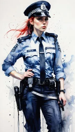 policewoman,policewomen,police officer,police uniforms,officer,police,Illustration,Paper based,Paper Based 20