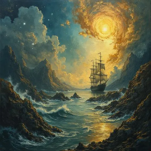 aivazovsky,fantasy picture,shipwreck,sea fantasy,maelstrom,fantasy art,Conceptual Art,Fantasy,Fantasy 05