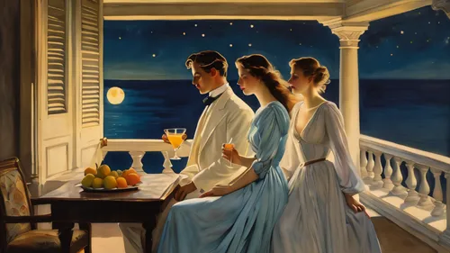 romantic night,night scene,honeymoon,sea night,evening atmosphere,oil painting on canvas,romantic scene,the girl in nightie,oil painting,the night of kupala,carol m highsmith,art painting,astronomers,moonlit night,nightgown,blue moon,summer evening,hellenic,blue painting,carol colman,Photography,General,Natural