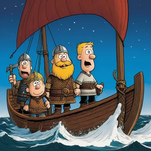 vikings,viking ship,norsemen,lurianic,viking,longship,Illustration,Children,Children 05