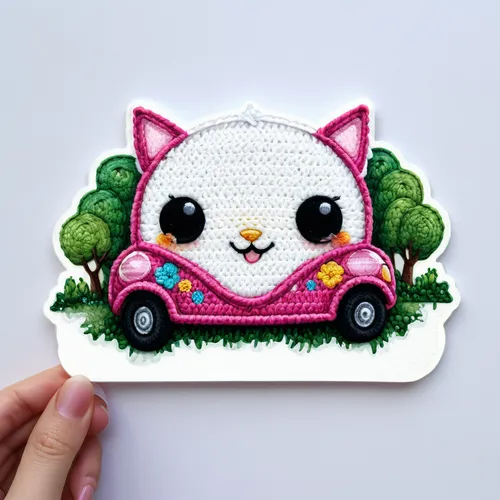 kawaii animal patch,kawaii animal patches,kawaii patches,stitch border,cross-stitch,kawaii owl,road trip target,sewing stitches,campervan,girl in car,car drawing,pink car,christmas gift pattern,crochet pattern,flower car,automotive decor,whimsical animals,kawaii panda,woman in the car,round kawaii animals,Illustration,Abstract Fantasy,Abstract Fantasy 10