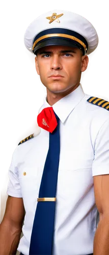 US Navy sailor, standing at attention, white uniform, gold buttons, blue tie, peaked cap, serious facial expression, muscular arms, American flag in background, blurred out of focus, warm lighting, sh