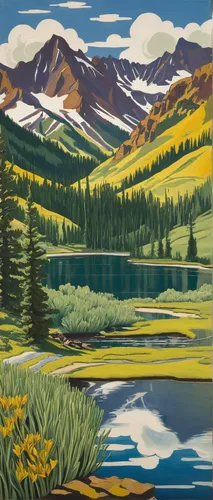 salt meadow landscape,vermilion lakes,carcross,yukon territory,cool woodblock images,river landscape,mountain meadow,maligne river,mountain scene,yukon river,alaska,teton,david bates,meadow landscape,montana,high mountain lake,alpine meadows,oxbow lake,vail,icefield parkway,Art,Artistic Painting,Artistic Painting 50