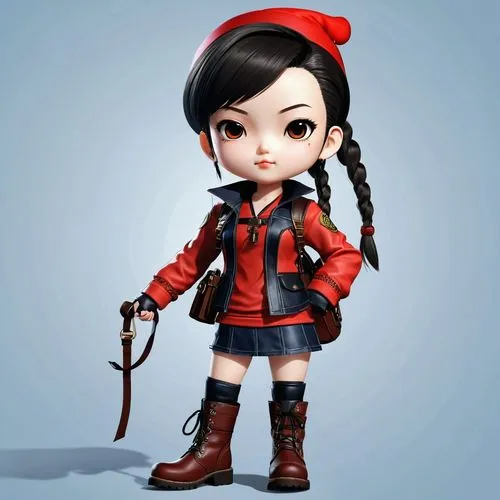 aveline,cute cartoon character,yukiko,scotswoman,vayne,pucca,chibi girl,redcoat,little red riding hood,marinette,coraline,storybook character,game character,fashionable girl,shumeiko,mulan,lutin,kunoichi,fairy tale character,minirose,Photography,General,Realistic