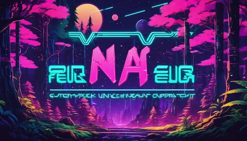 wanderflake,neon arrows,feral,unfamiliar,neon coffee,80's design,colorful foil background,retro background,extraterrestrial life,album cover,neon,neon lights,enduro,neon light,vapor,fen,nerivill1,fairy village,elven forest,flayer music,Conceptual Art,Sci-Fi,Sci-Fi 27