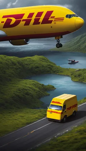 dhl,delivery trucks,delivery truck,delivering,mail truck,shuttle tanker,schoolbus,high-speed rail,bic,747,school buses,deliver goods,air ship,fedex field,jumbo jet,supersonic transport,courier driver,parcel service,zeppelins,blimp,Conceptual Art,Sci-Fi,Sci-Fi 12