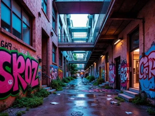 alley,alleyway,alleyways,alleys,urbex,urban,graffiti,abandoned factory,corridors,laneways,graffiti art,slum,urban landscape,suburb,warehouse,abandoned building,old linden alley,warehouses,alleycat,industrial ruin