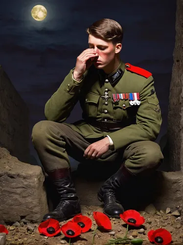 Another British entry came from Dayne Roberts, in the Illustrative category, which depicts a Corporal holding a poppy in the dead of night as he sheds a tear remembering the all solders that come befo