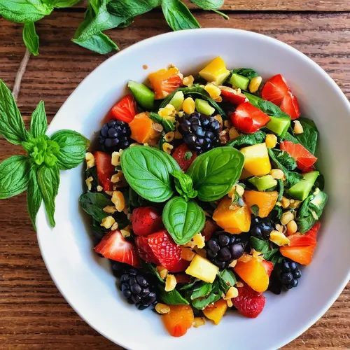 Discover the Delights of Healthy Eating: Nutritious and Flavorful Recipes,vegetable salad,corn salad,mixed fruit cake,caponata,summer foods,fruit salad,mixed berries,mixed fruit,balsamic vinegar,bowl 