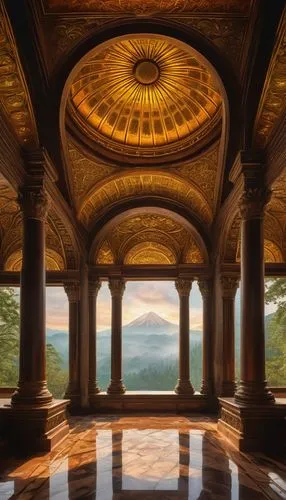 marble palace,cochere,frederic church,chhatris,rotunda,monticello,grandeur,peristyle,monserrate,kykuit,archly,cloistered,naboo,buzludzha,goetheanum,villa d'este,swannanoa,hall of the fallen,pergamon,montecassino,Illustration,Retro,Retro 14