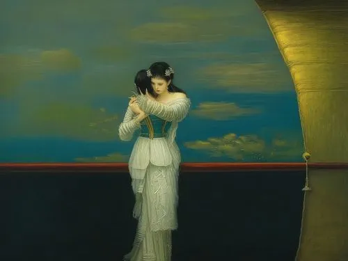 dubbeldam,vettriano,girl on the boat,rusalka,bischoff,stroyev,ariadne,narcisse,horst,mostyn,lacombe,siggeir,rathmann,champney,eurydice,stuever,nannes,roever,maiorescu,svinarov,Illustration,Realistic F