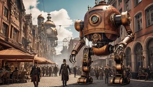 steampunk,automatons,bigweld,automaton,golem,mechanoid,Photography,General,Realistic