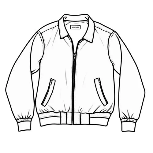 A jacket, Clothing layout design,horsehide,blouson,jacket,jacketed,straitjacketed,vectoring,coveralls,oilskin,outer,outerwear,vectorization,gilet,veste,cordura,formfitting,fashion vector,shearling,cov