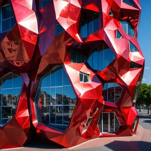 steel sculpture,red heart shapes,public art,red milan,cube love,heart balloons,facade panels,glass facade,kinetic art,cubic house,red ribbon,walt disney center,heart bunting,heart and flourishes,metal cladding,artscience museum,cube stilt houses,allies sculpture,sculpture park,outdoor structure,Photography,General,Realistic