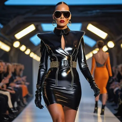 mugler,moschino,leatherette,balmain,moschini,latex,catwalks,catwalk,gaultier,runway,roitfeld,dsquared,leathery,dress walk black,courreges,wolford,runways,versace,lanvin,black leather,Photography,General,Sci-Fi