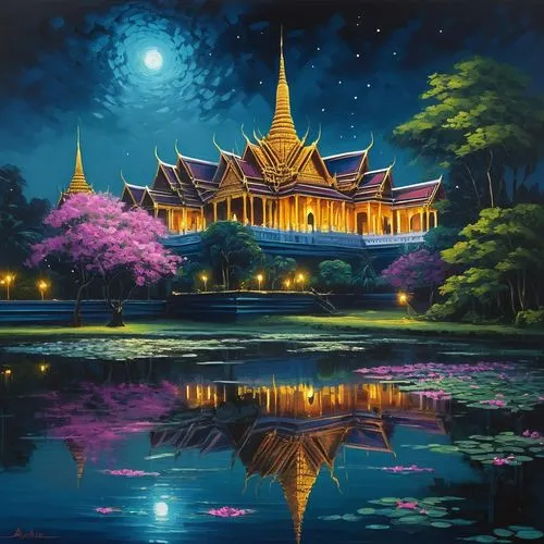 thai temple,krathong,phra nakhon si ayutthaya,rattanakiri,buddhist temple complex thailand,dhamma,kanchanaburi,vesak,kuthodaw pagoda,cambodia,rattanakosin,chiangmai,myanmar,phnom,songkla,wat huay pla kung,ayutthaya,ramathibodi,thai,sukhothai,Conceptual Art,Fantasy,Fantasy 32