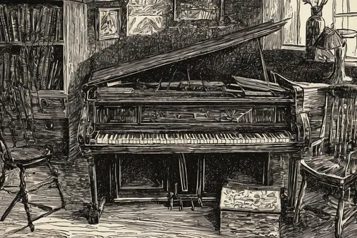 the piano,fortepiano,player piano,pianos,spinet,piano,harpsichord,piano books,grand piano,steinway,concerto for piano,pianet,piano player,piano bar,pianist,piano notes,organ,clavichord,music chest,july 1888,Illustration,Retro,Retro 20