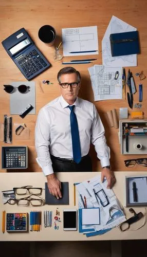 businesman,accountant,rodenstock,businessman,entreprise,bookkeeping,organizational,expenses management,directeur,businessperson,elkann,financial advisor,black businessman,businesspeople,professionalisation,tax consultant,nine-to-five job,structural engineer,blur office background,project manager,Unique,Design,Knolling