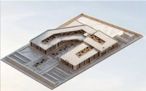 the architectural model is shaped like a building,viminacium,3d rendering,3d albhabet,3d model,model house,rc model,photogrammetry,miniature house,microsimulation,roman excavation,islamic architectura