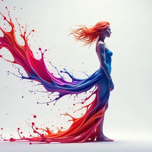 bodypainting,watercolor paint strokes,body painting,neon body painting,fluidity,splash paint