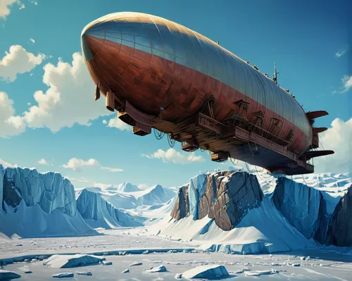 How does a German airship from circa 1928 end up being discovered half-covered by ice in Greenland in the present day?,airship,airships,aerostat,air ship,blimp,baron munchausen,ice boat,gas balloon,ze