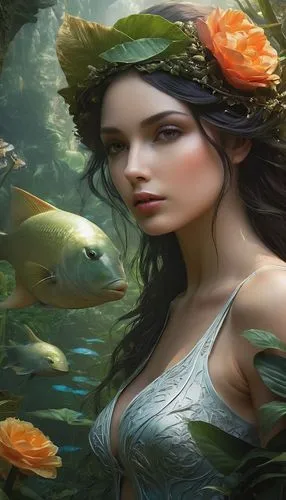 naiad,faery,amphitrite,naiads,faerie,mermaid background,Conceptual Art,Fantasy,Fantasy 11