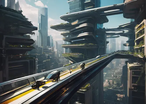 futuristic landscape,futuristic architecture,skycraper,futuristic,scifi,sky space concept,metropolis,sky train,industrial landscape,skyway,sci - fi,sci-fi,skyscraper,urban towers,high rises,maglev,skyscraper town,sci fi,sky apartment,sky city,Conceptual Art,Fantasy,Fantasy 06