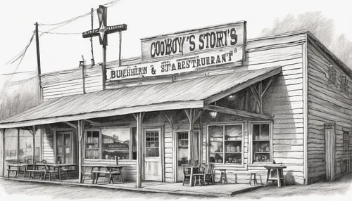 general store,watercolor shops,butcher shop,vintage drawing,village shop,convenience store,digiscrap,yolanda's-magnolia,sugar house,storefront,store fronts,gift shop,sheds,pastry shop,virginia city,store,gas-station,hand-drawn illustration,grilled food sketches,liquor store,Illustration,Black and White,Black and White 35